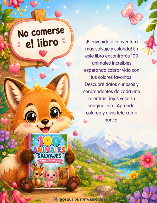 La Gran Aventura de los 100 Animales Salvajes - Colorea, Aprende y Descubre